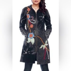 Rising International Artistic Black Trench Coat